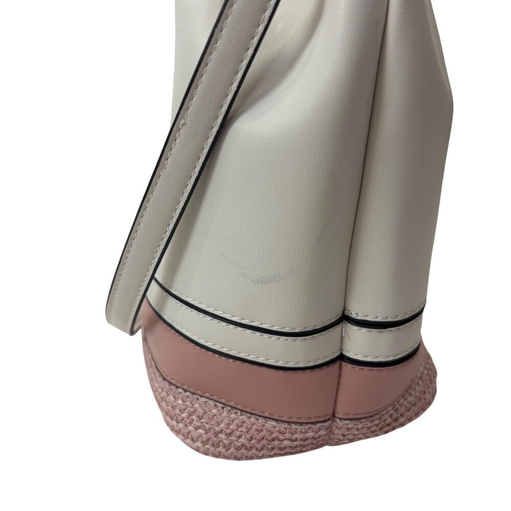 Jen & Co Darcy Pink Bucket Bag Vegan Leather Crossbody Shoulder Handbag Purse - Picture 7 of 13